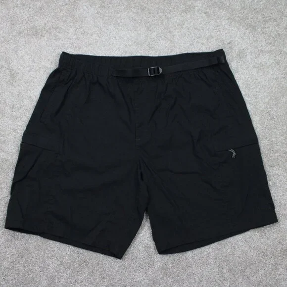 The North Face Class V Belted Shorts Mens 2XL XXL Black Nylon Stretch 9" inseam - Picture 1 of 12